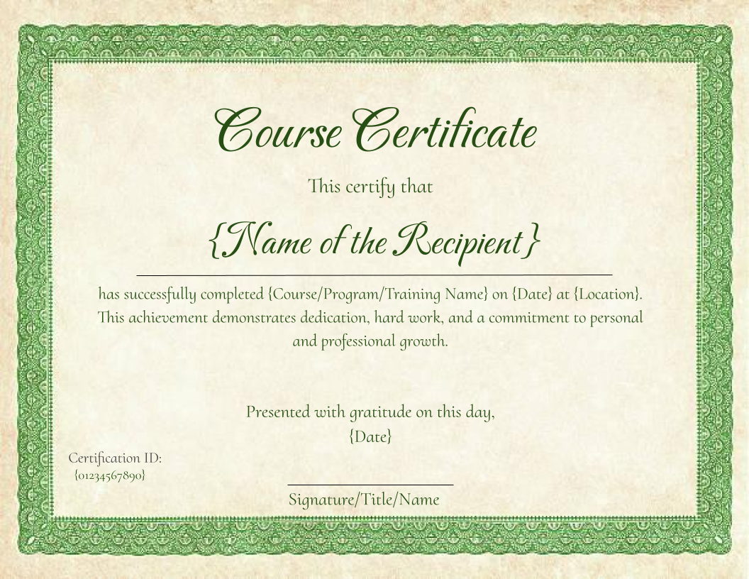 Free Course Certificate PowerPoint Template ActiveMerge Free course certificate powerpoint template activemerge