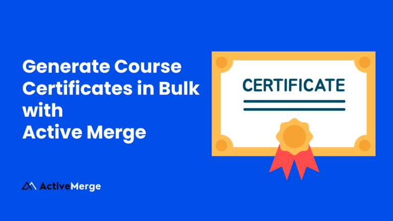 generate course certificates in bulk
