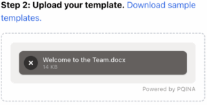Upload Your Template