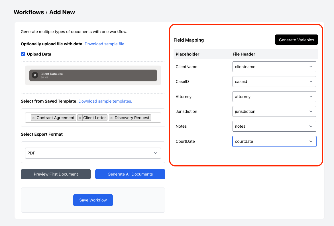 How Law Firms Can Generate Multiple Legal Documents at Once with ActiveMerge Workflows image 7