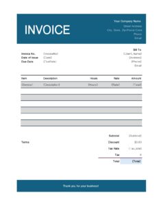 Sample invoice Timesheet invoice page 0001